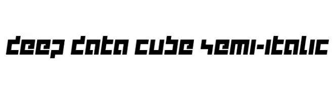 deep data cube semi-italic  免费字体下载