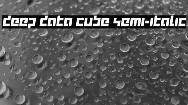 deep data cube semi-italic Caratteri examples