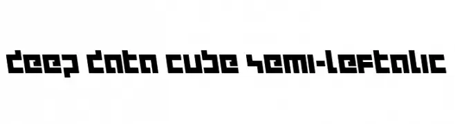 deep data cube semi-leftalic  免费字体下载