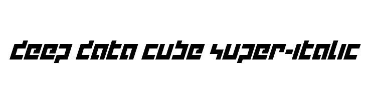 deep data cube super-italic  Frei Schriftart Herunterladen
