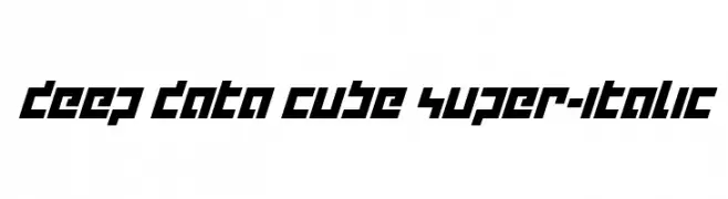 deep data cube super-italic  नि: शुल्क फ़ॉन्ट्स डाउनलोड