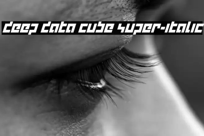 deep data cube super-italic Font examples