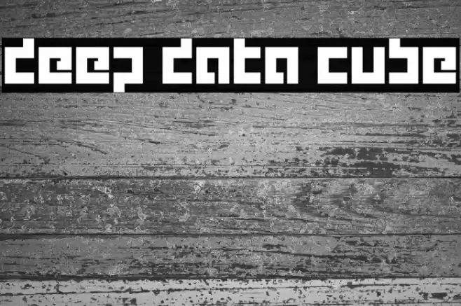 deep data cube Schriftart examples