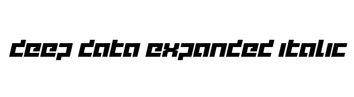 deep data expanded italic  Скачать бесплатные шрифты