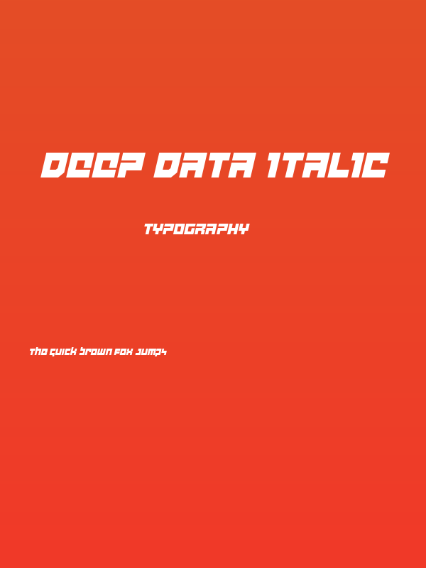deep data italic Poster