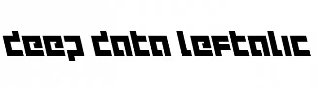 deep data leftalic  नि: शुल्क फ़ॉन्ट्स डाउनलोड