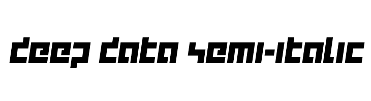 deep data semi-italic  免费字体下载