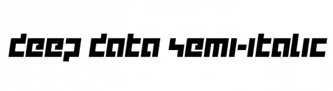 deep data semi-italic  नि: शुल्क फ़ॉन्ट्स डाउनलोड