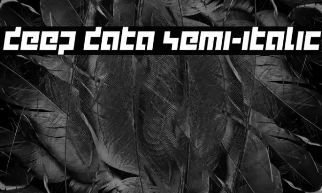 deep data semi-italic Fonte examples