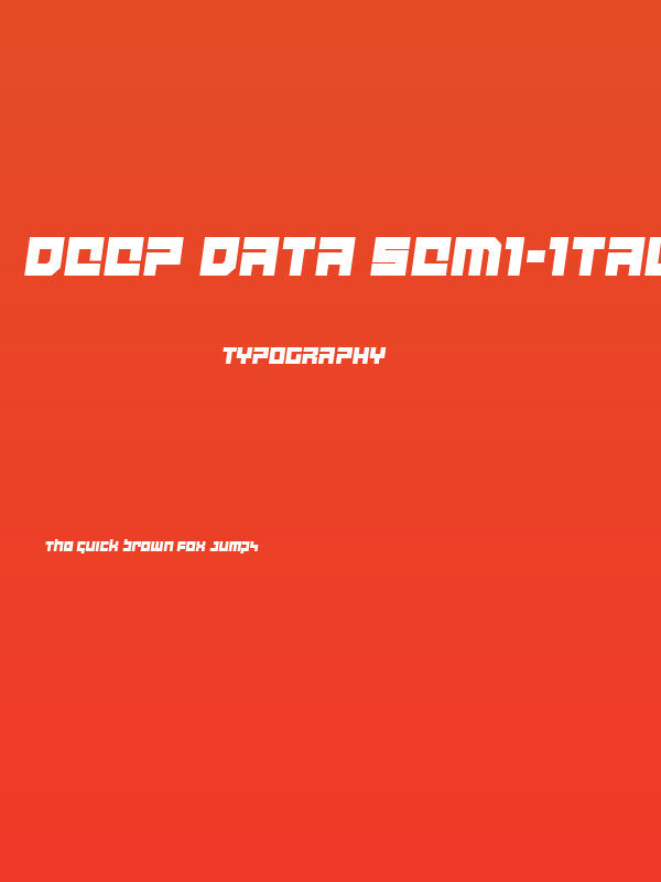 deep data semi-italic Poster