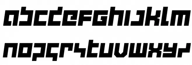 deep data semi-italic Font LOWERCASE