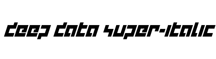 deep data super-italic  Frei Schriftart Herunterladen