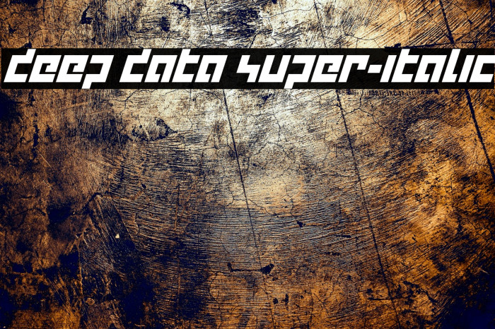 deep data super-italic Example 1