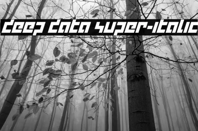 deep data super-italic Caratteri examples