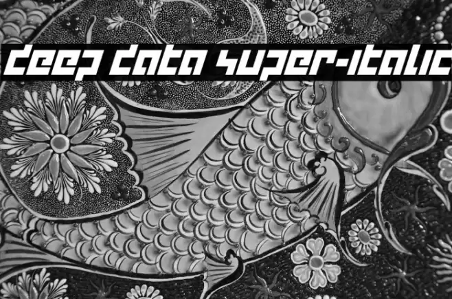 deep data super-italic Caratteri examples