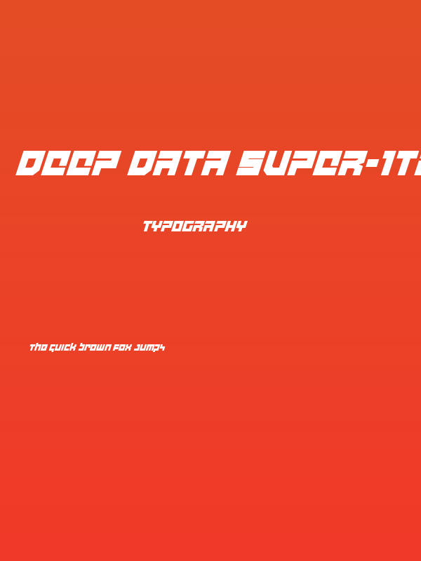 deep data super-italic Poster