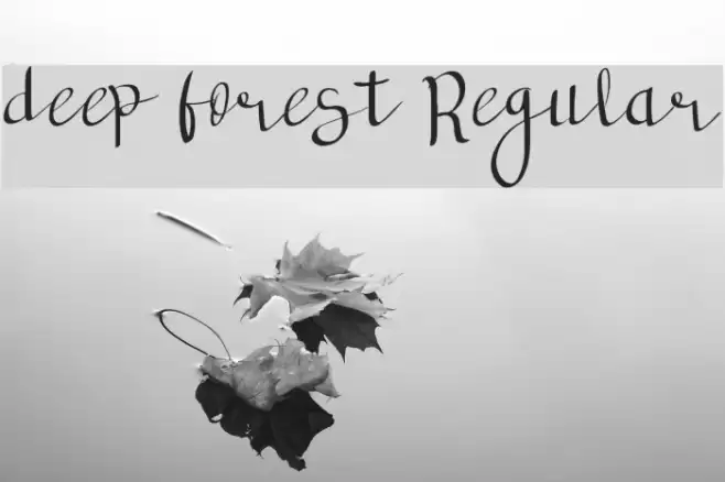 deep forest Regular Font examples