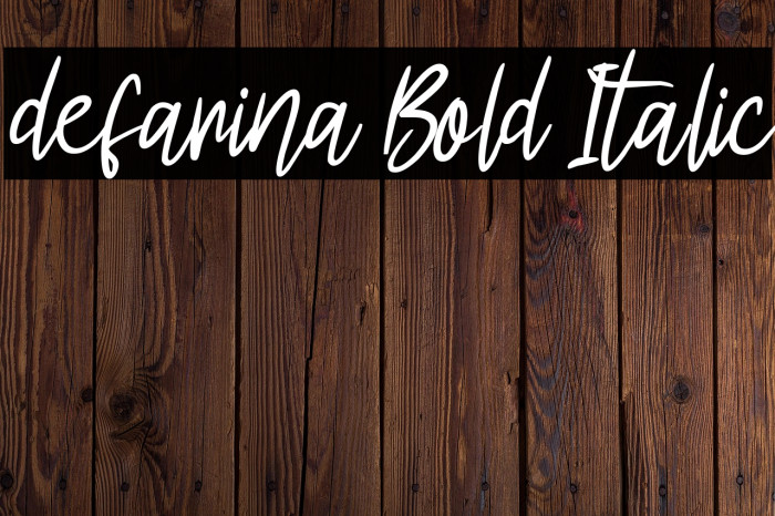 defarina Bold Italic Example 2