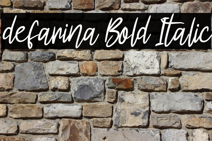 defarina Bold Italic Example 3