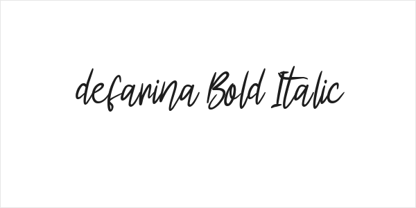 defarina Bold Italic Logo