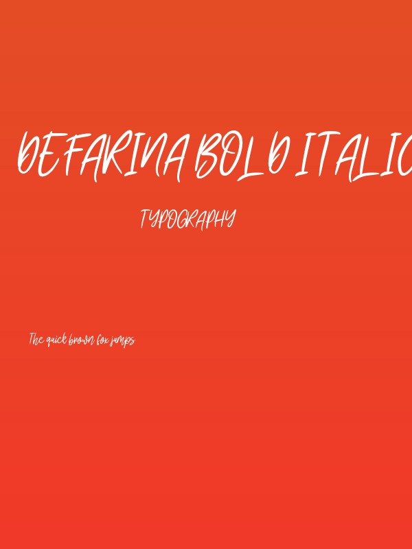 defarina Bold Italic Poster