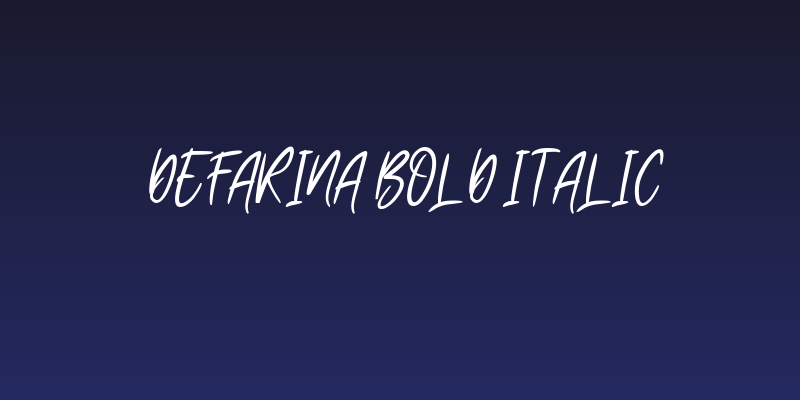 defarina Bold Italic Social Header