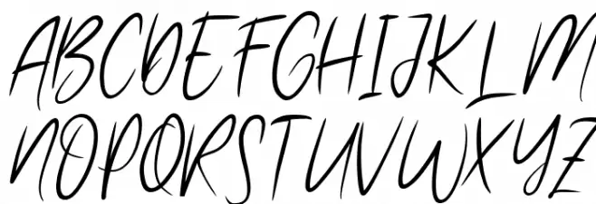 defarina Italic Schriftart Groß