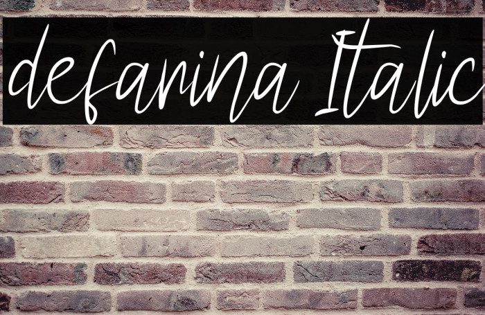 defarina Italic Example 2