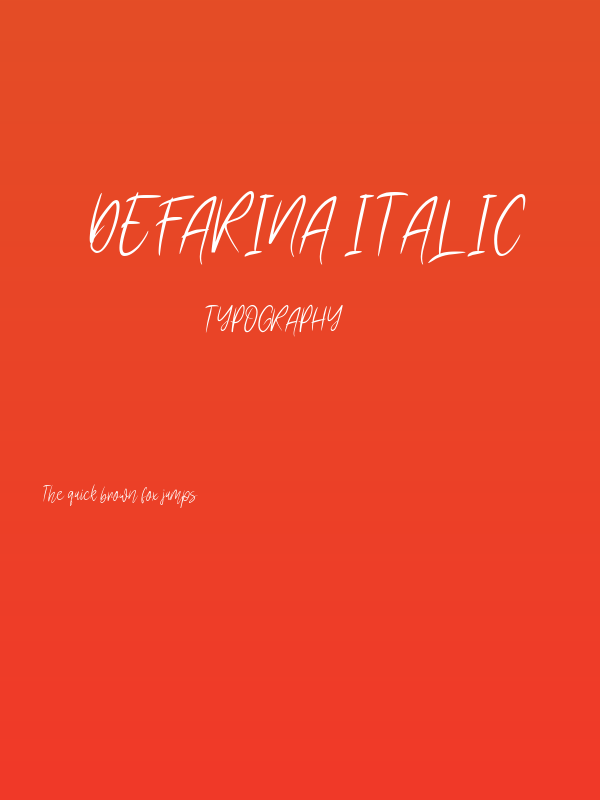 defarina Italic Poster