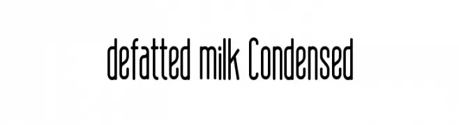 defatted milk Condensed 