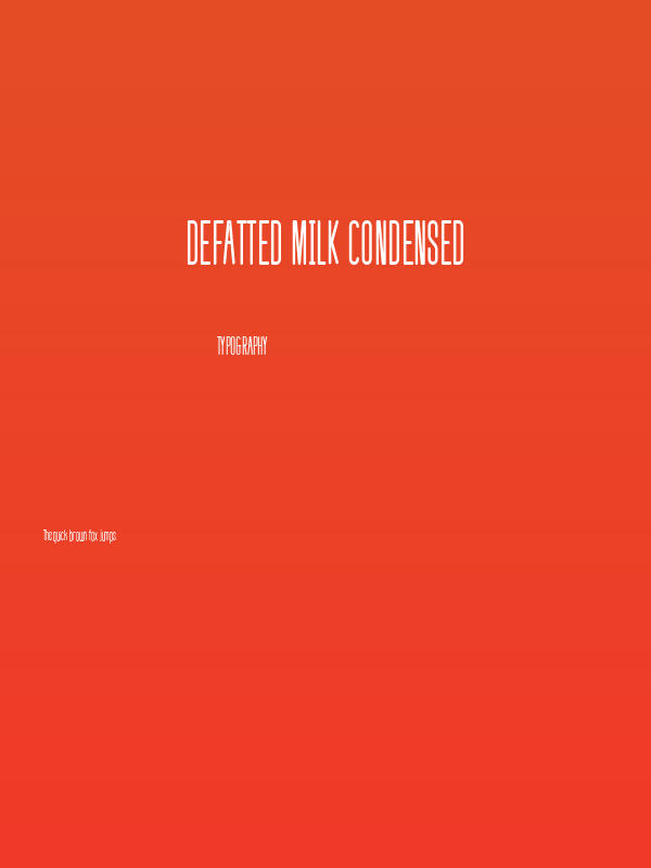 defatted milk Condensed Poster