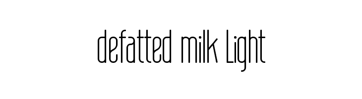 defatted milk Light  नि: शुल्क फ़ॉन्ट्स डाउनलोड