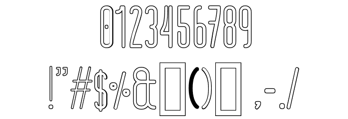 defatted milk Outline Font OTHER CHARS
