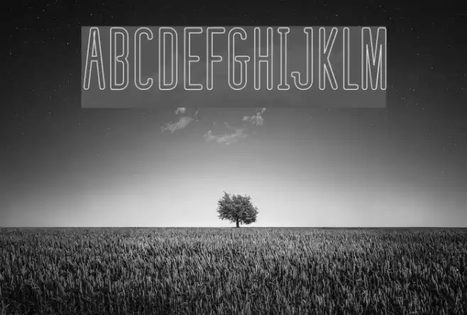 defatted milk Outline Font examples