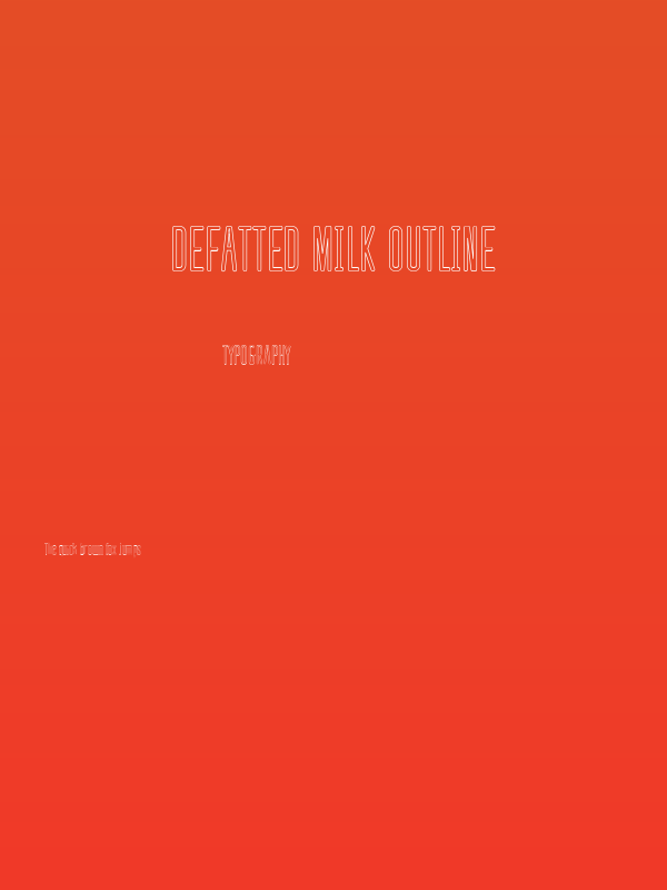 defatted milk Outline Poster