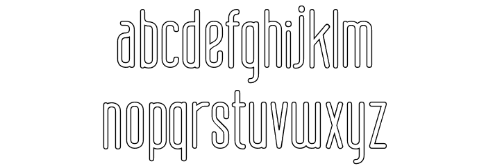 defatted milk Outline Font LOWERCASE