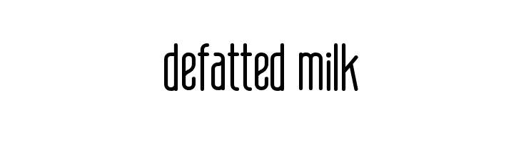 defatted milk  Frei Schriftart Herunterladen