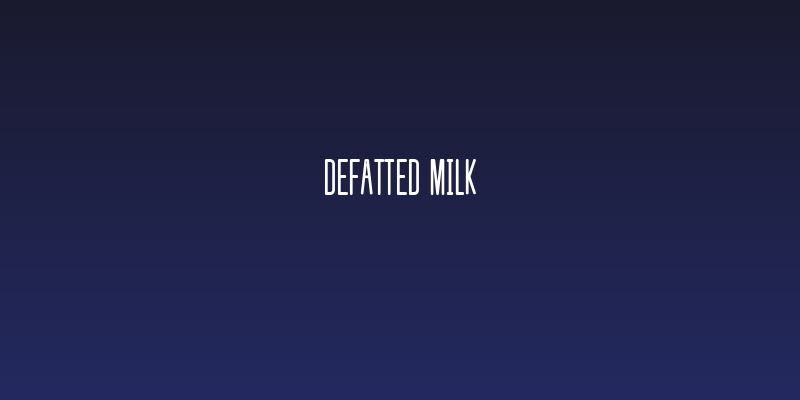 defatted milk Social Header