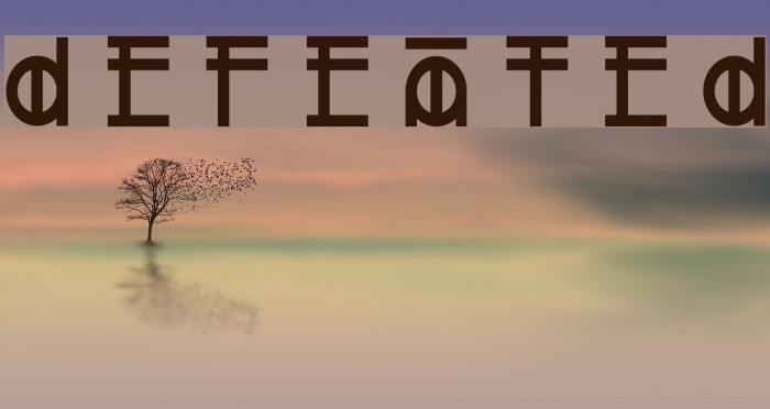 defeated Font examples