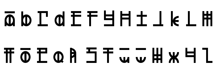defeated Font LOWERCASE