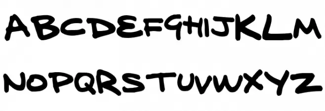 delarge marker pen Polices MAJUSCULES