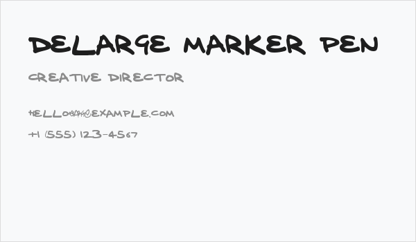delarge marker pen Business Card