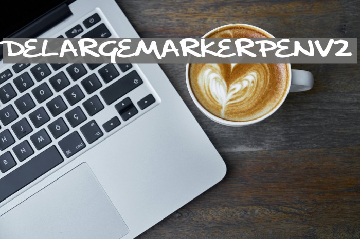 delargeMarkerPenv2 Font examples