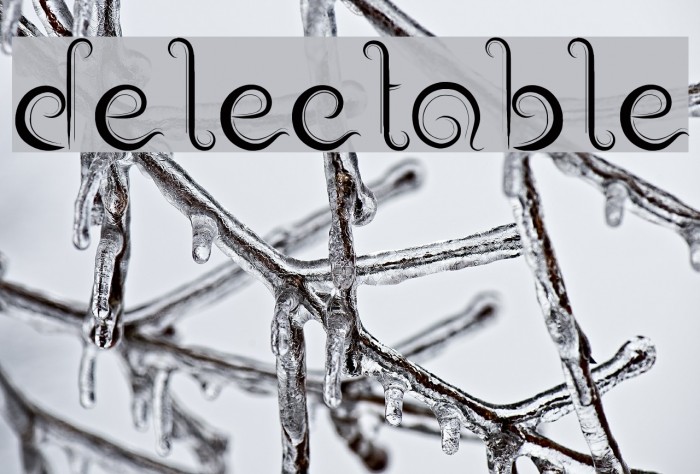 delectable Font examples