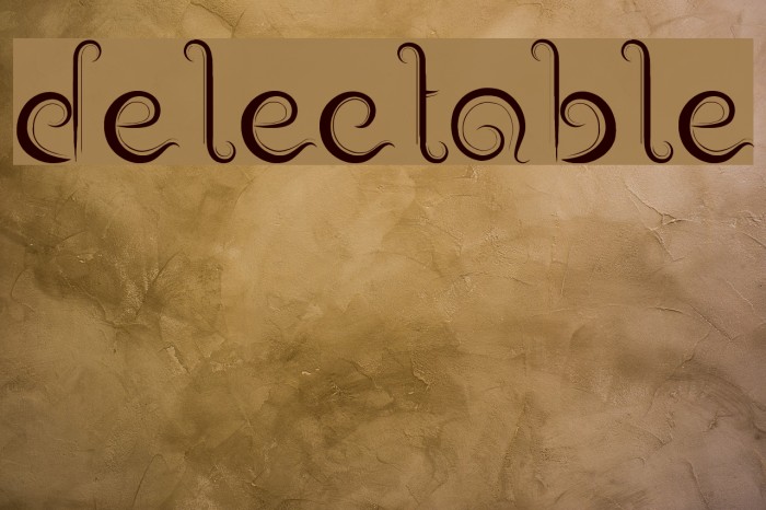 delectable Font examples