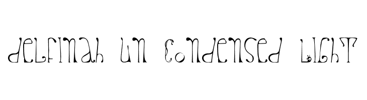 delfinah un Condensed Light  font caratteri gratis