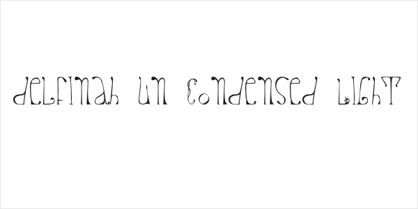 delfinah un Condensed Light Logo
