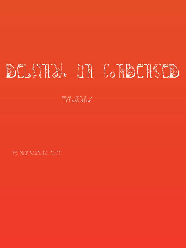 delfinah un Condensed Light Poster