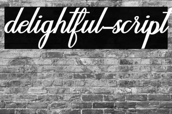 delightful-script Font examples