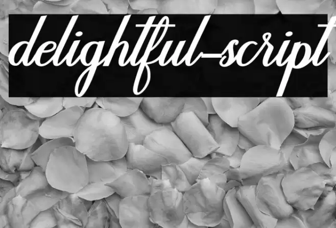 delightful-script Font examples